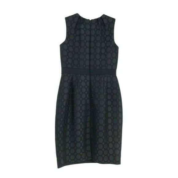 Carmen Marc Valvo Sleeveless Sheath Dress Black Sz 8 May Fit 6 - Picture 3 of 6
